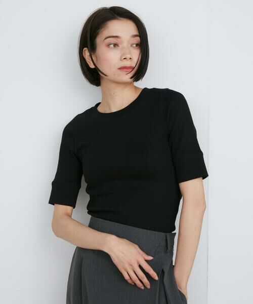 INED / イネド Tシャツ | GIZAコットンストレッチリブカットソー | 詳細11