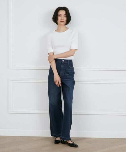 INED / イネド Tシャツ | GIZAコットンストレッチリブカットソー | 詳細6