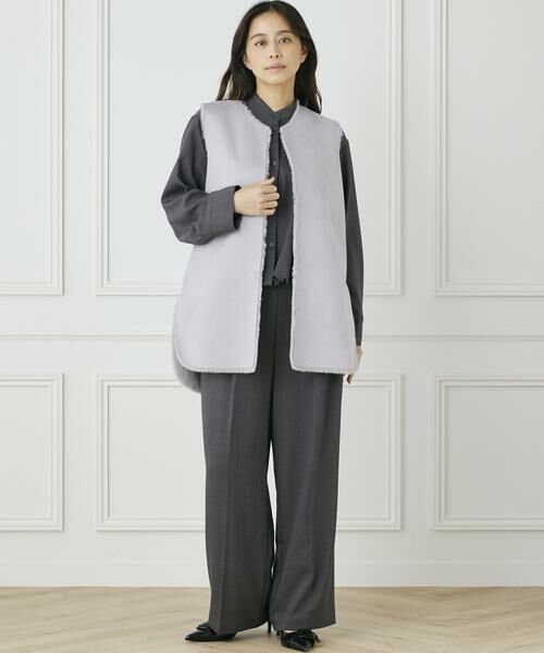 INED / イネド ベスト | 《INED CLARO》リバーシブルフェイクムートンジレ | 詳細10