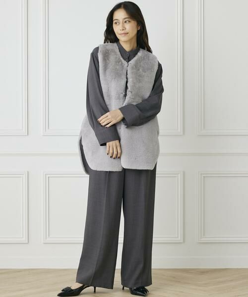 INED / イネド ベスト | 《INED CLARO》リバーシブルフェイクムートンジレ | 詳細11