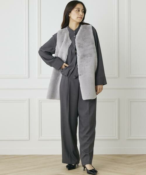 INED / イネド ベスト | 《INED CLARO》リバーシブルフェイクムートンジレ | 詳細12