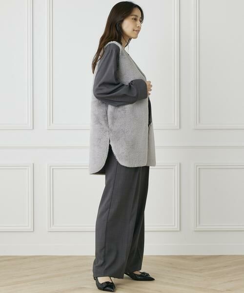 INED / イネド ベスト | 《INED CLARO》リバーシブルフェイクムートンジレ | 詳細13