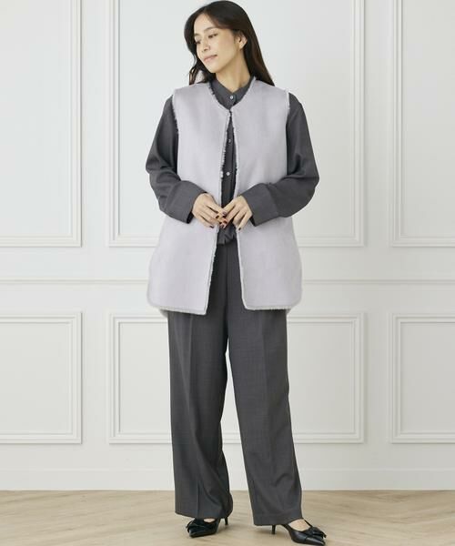 INED / イネド ベスト | 《INED CLARO》リバーシブルフェイクムートンジレ | 詳細9