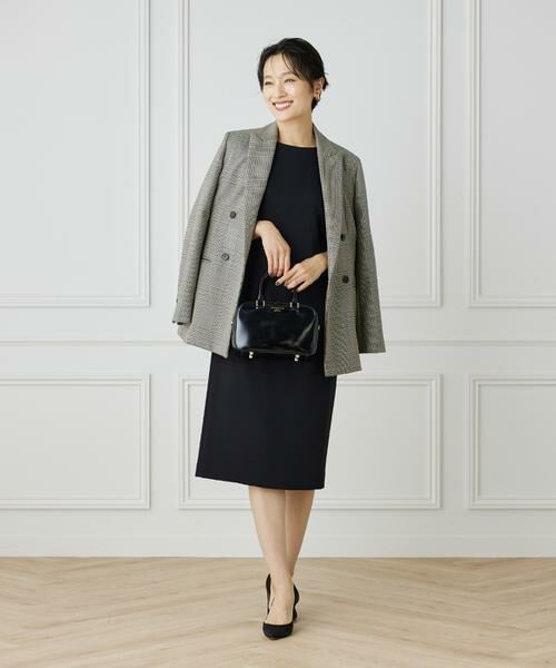 INED / イネド ミニ丈・ひざ丈ワンピース | ダブルストレッチワンピース | 詳細29