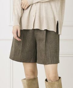 INED / イネド ショート・ハーフ・半端丈パンツ | 《INED CLARO》ハイウエストショートパンツ