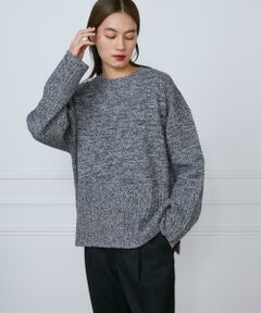 INED / イネド ニット・セーター | 《大きいサイズ》ミックスカラーボックスシルエットニット