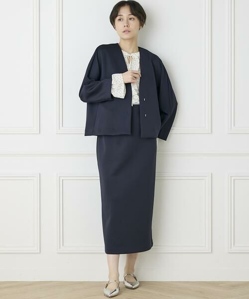 INED / イネド ノーカラージャケット | 《INED CLARO》ダンボールカラーレスジャケット | 詳細29