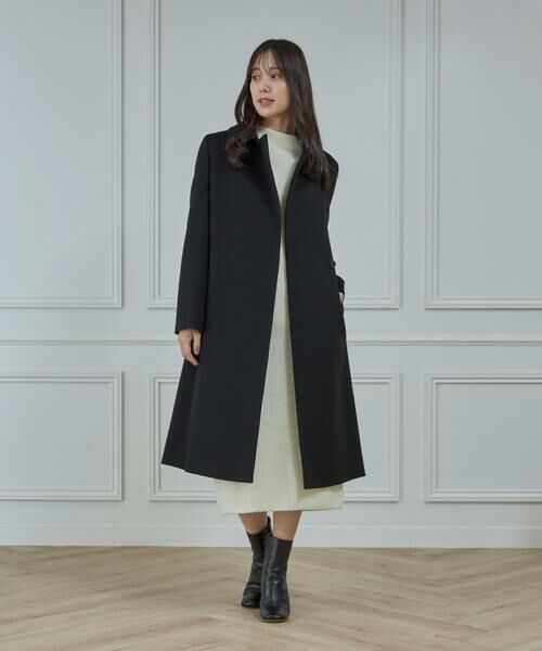 INED / イネド ミニ丈・ひざ丈ワンピース | 《大きいサイズ》圧縮スムースドッキングニットワンピース | 詳細13