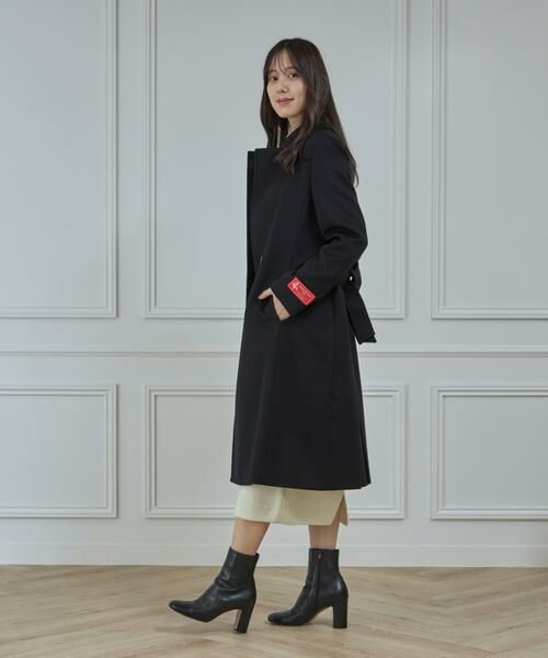 INED / イネド ミニ丈・ひざ丈ワンピース | 《大きいサイズ》圧縮スムースドッキングニットワンピース | 詳細14