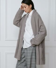 INED / イネド カーディガン・ボレロ | 《大きいサイズ》スーリーアルパカニットカーディガン