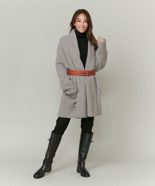 INED / イネド カーディガン・ボレロ | 《大きいサイズ》スーリーアルパカニットカーディガン | 詳細18