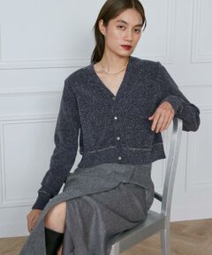 INED / イネド カーディガン・ボレロ | 《大きいサイズ》モールニットカーディガン