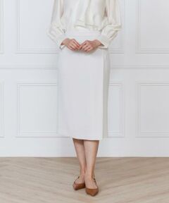 INED / イネド ミニ・ひざ丈スカート | アシンメトリータックスカート