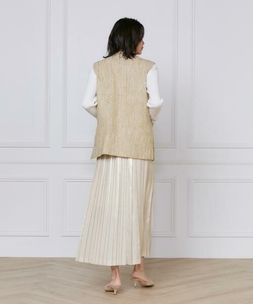 INED / イネド ミニ・ひざ丈スカート | メタリックプリーツスカート | 詳細19