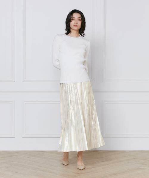 INED / イネド ミニ・ひざ丈スカート | メタリックプリーツスカート | 詳細21