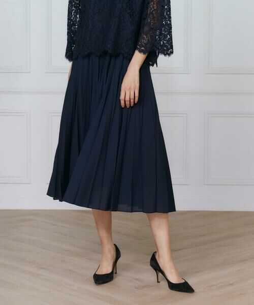 INED / イネド ミニ・ひざ丈スカート | シフォンプリーツスカート | 詳細13