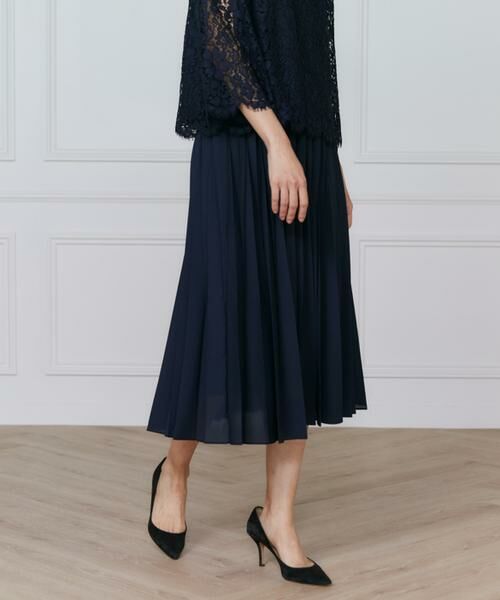 INED / イネド ミニ・ひざ丈スカート | シフォンプリーツスカート | 詳細22