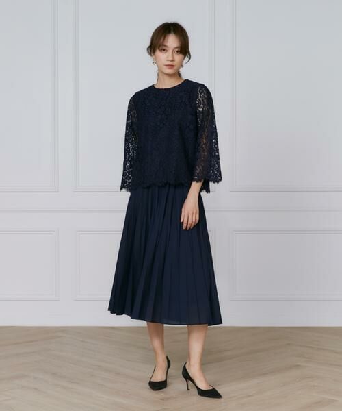 INED / イネド ミニ・ひざ丈スカート | シフォンプリーツスカート | 詳細15