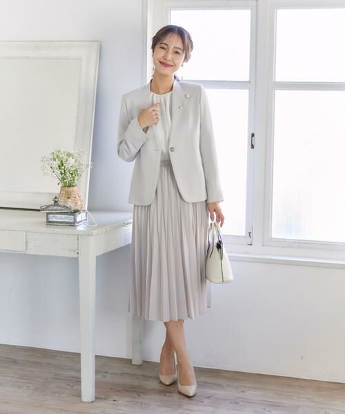 INED / イネド ミニ・ひざ丈スカート | シフォンプリーツスカート | 詳細18