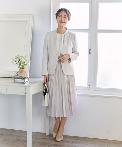 INED / イネド ミニ・ひざ丈スカート | シフォンプリーツスカート | 詳細19