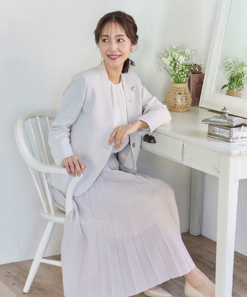 INED / イネド ミニ・ひざ丈スカート | シフォンプリーツスカート | 詳細20