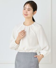 INED / イネド シャツ・ブラウス | 《大きいサイズ》タックギャザーブラウス