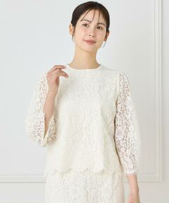 INED / イネド シャツ・ブラウス | 《大きいサイズ》コードレースブラウス