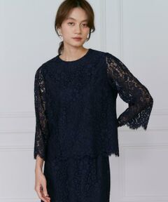 INED / イネド シャツ・ブラウス | 《大きいサイズ》コードレースブラウス