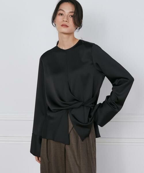 INED/イネド シルキーアシメトリーブラウス《la veille by SUPERIOR CLOSET》 ブラック 13 INED/イネド シルキーアシメトリーブラウス《la veille by SUPERIOR CLOSET》 ブラック 13