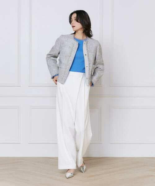 INED / イネド ノーカラージャケット | ノーカラーツイードジャケット《Lanificico Campore》 | 詳細3