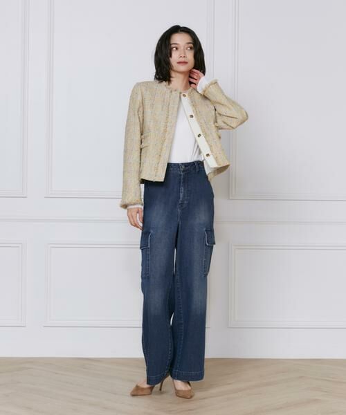 INED / イネド ノーカラージャケット | ノーカラーツイードジャケット《Lanificico Campore》 | 詳細6