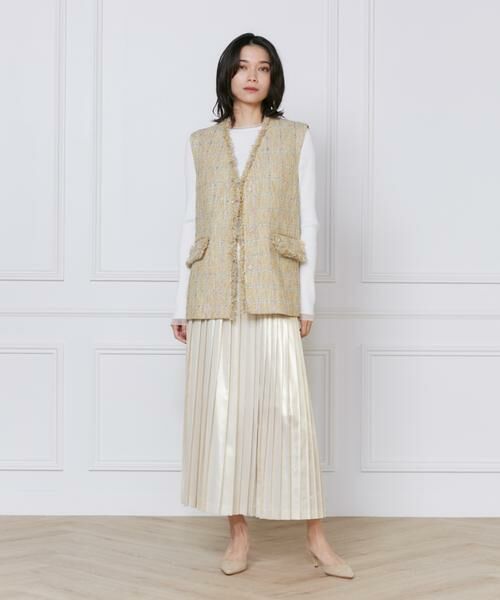 INED / イネド ベスト | 《大きいサイズ》ツイードジレ《Lanificico Campore》 | 詳細2