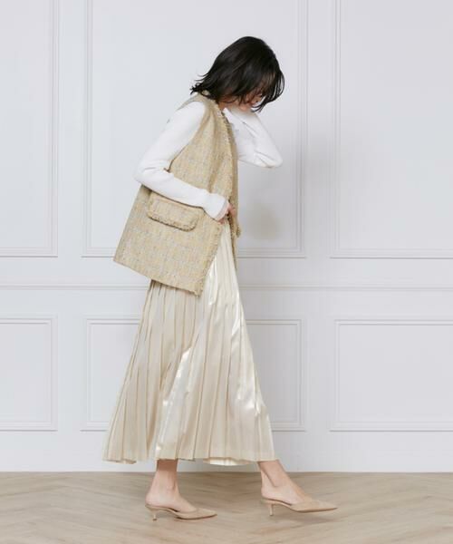 INED / イネド ベスト | 《大きいサイズ》ツイードジレ《Lanificico Campore》 | 詳細5