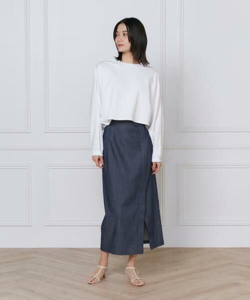 INED / イネド ミニ・ひざ丈スカート | デニム風スカート | 詳細8