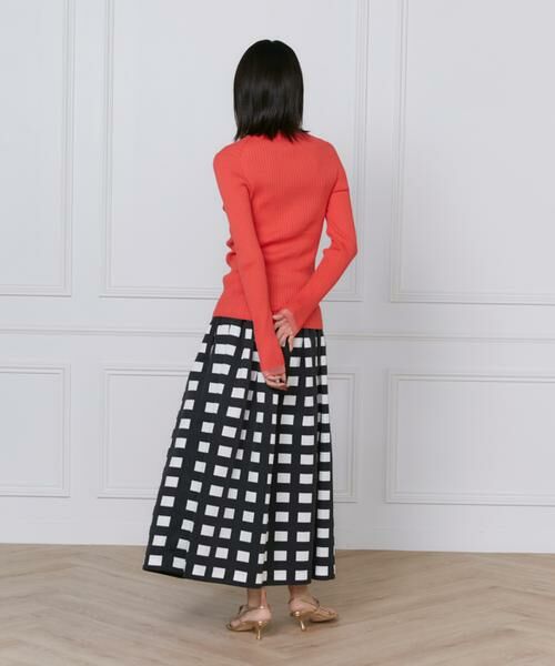 INED / イネド ミニ・ひざ丈スカート | 《大きいサイズ》ブロックチェックプリントギャザースカート | 詳細4