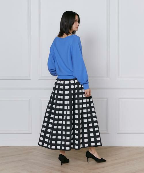 INED / イネド ミニ・ひざ丈スカート | 《大きいサイズ》ブロックチェックプリントギャザースカート | 詳細7