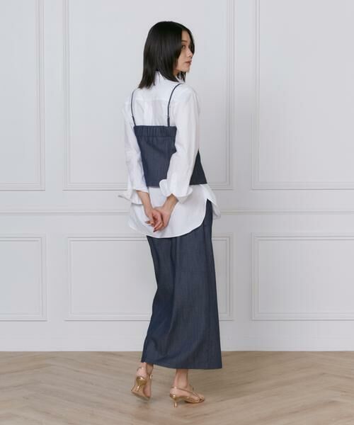 INED / イネド ミニ・ひざ丈スカート | 《大きいサイズ》デニム風スカート | 詳細7