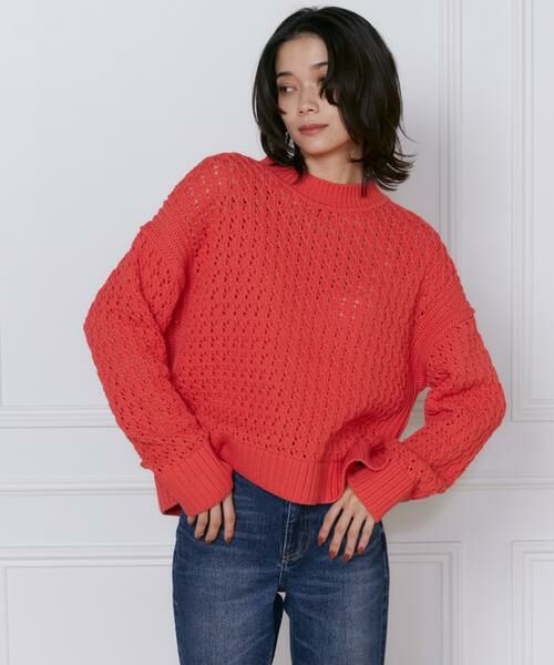 INED / イネド ニット・セーター | メッシュ柄ニットプルオーバー《YVON》 | 詳細10