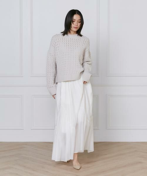 INED / イネド ニット・セーター | メッシュ柄ニットプルオーバー《YVON》 | 詳細3