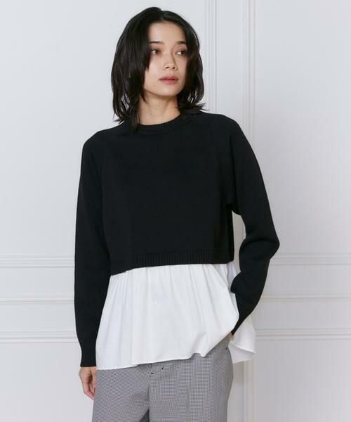 INED/イネド 《大きいサイズ》ドッキングニット ブラック 13 INED/イネド 《大きいサイズ》ドッキングニット ブラック 13