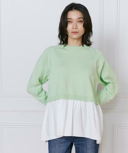 INED / イネド ニット・セーター | 《大きいサイズ》ドッキングニット | 詳細1