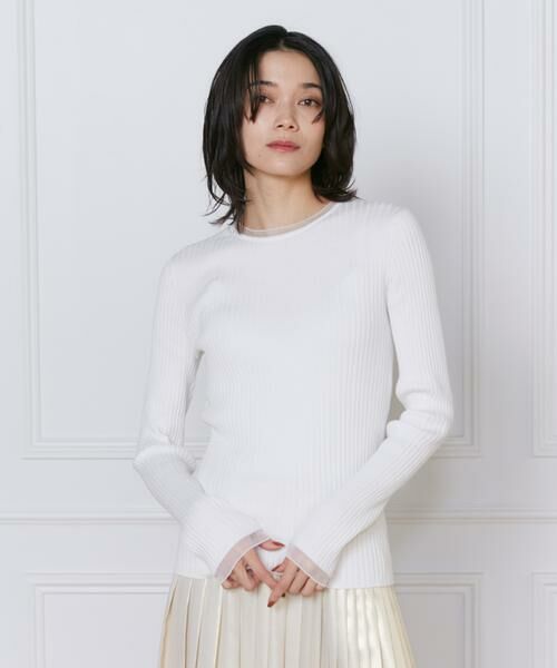 INED / イネド ニット・セーター | 《大きいサイズ》シアードッキングリブニット | 詳細1