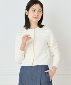 INED / イネド カーディガン・ボレロ | 《大きいサイズ》ボーダー柄カーディガン