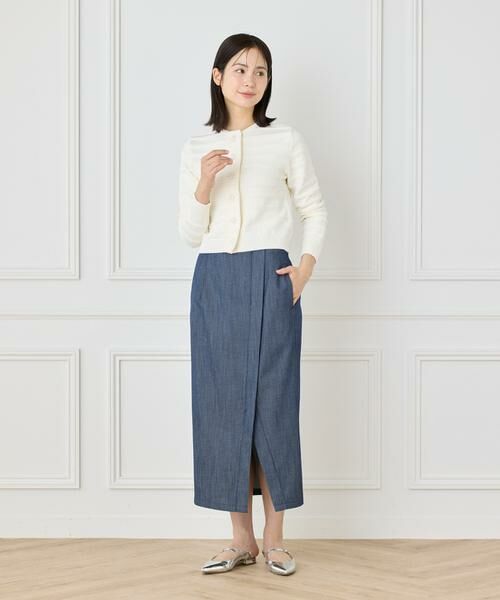 INED / イネド カーディガン・ボレロ | 《大きいサイズ》ボーダー柄カーディガン | 詳細10