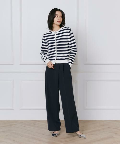 INED / イネド カーディガン・ボレロ | 《大きいサイズ》ボーダー柄カーディガン | 詳細16