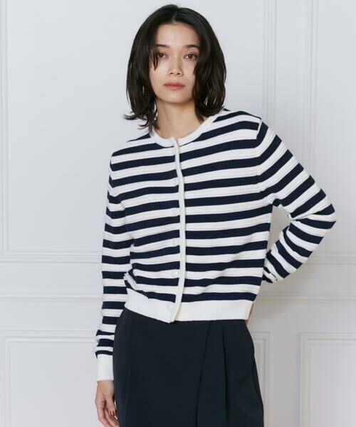 INED / イネド カーディガン・ボレロ | 《大きいサイズ》ボーダー柄カーディガン | 詳細29