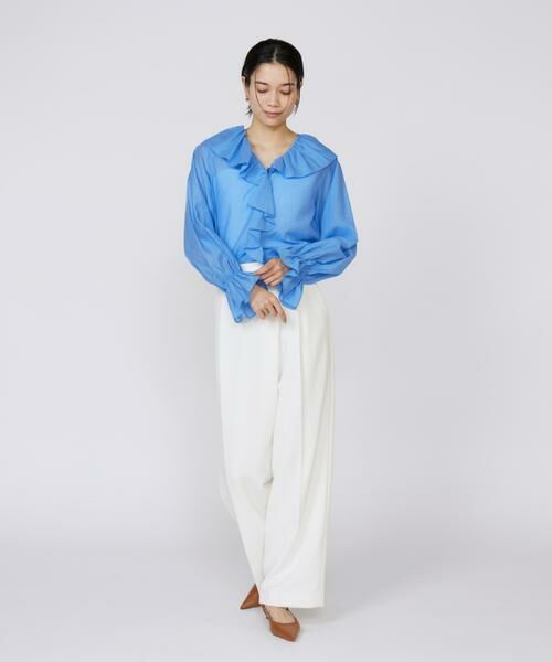 INED / イネド シャツ・ブラウス | シャイニーローンフリルブラウス | 詳細11