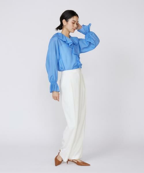 INED / イネド シャツ・ブラウス | シャイニーローンフリルブラウス | 詳細12