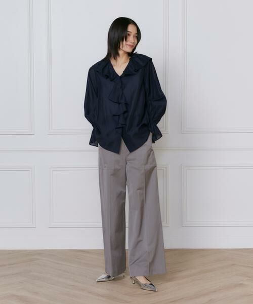 INED / イネド シャツ・ブラウス | シャイニーローンフリルブラウス | 詳細8