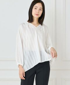 INED / イネド シャツ・ブラウス | 《大きいサイズ》からみ織ブラウス